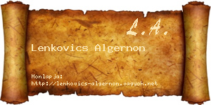 Lenkovics Algernon névjegykártya